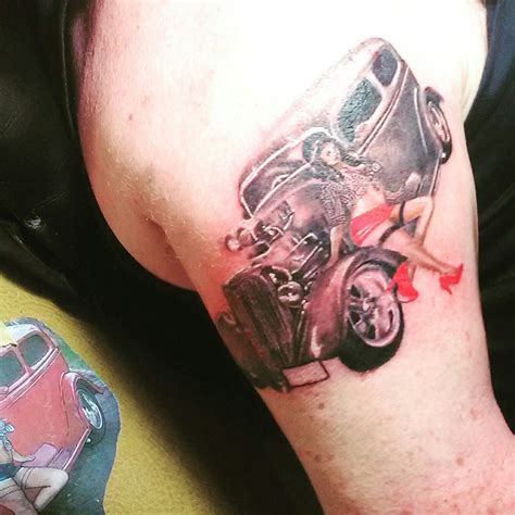 hot rod tattoo designs|More.